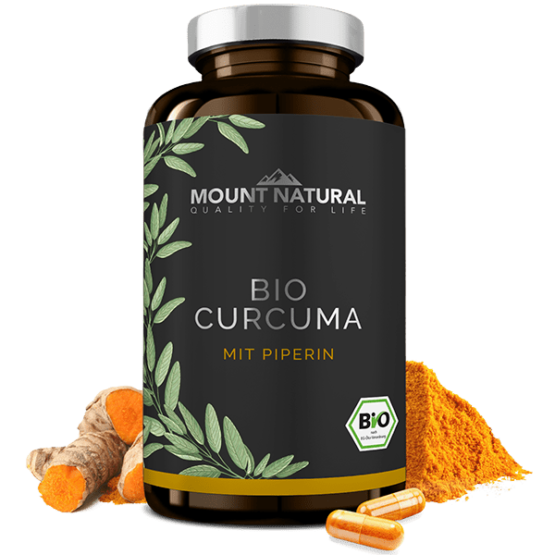 Bio Curcuma mit schwarzem Bio-Pfeffer (Piperin) – Mount Natural